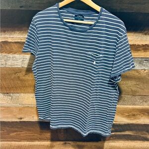 Polo by Ralph Lauren Blue and White Striped Tee